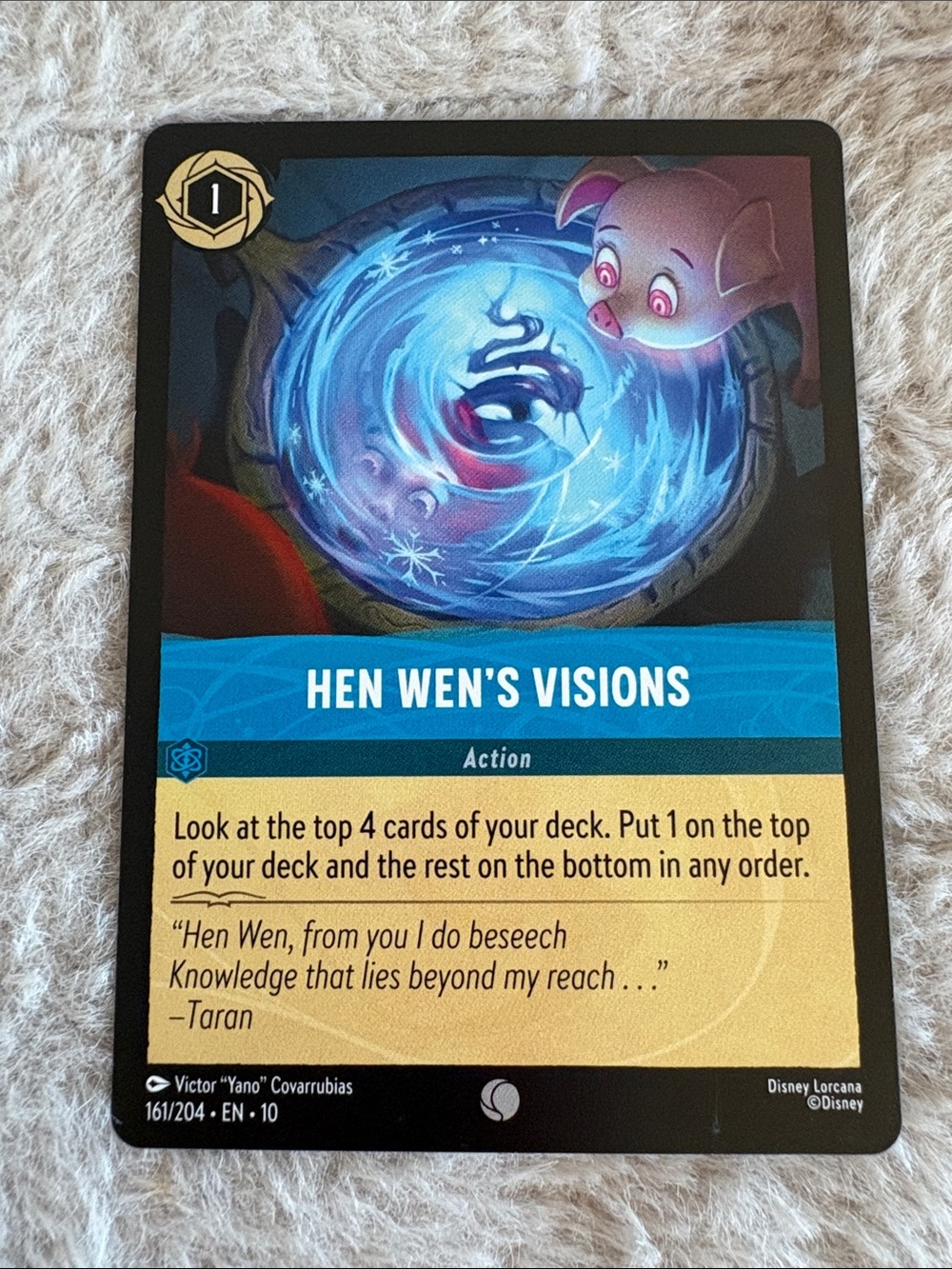Disney Lorcana Hen Wen's Visions Trading Card 161/204 Whispers in the Well